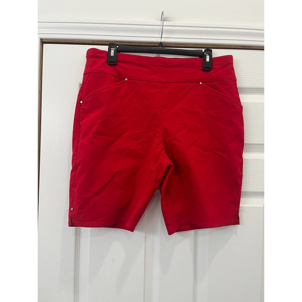 INC INTERNATIONAL CONCEPTS Women's Red Regular High-Rise Pull-On Shorts Sz12